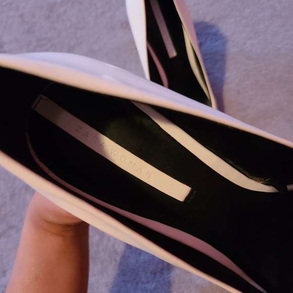 Zara White Wedge/Chunky Heel - Picture 6 of 9